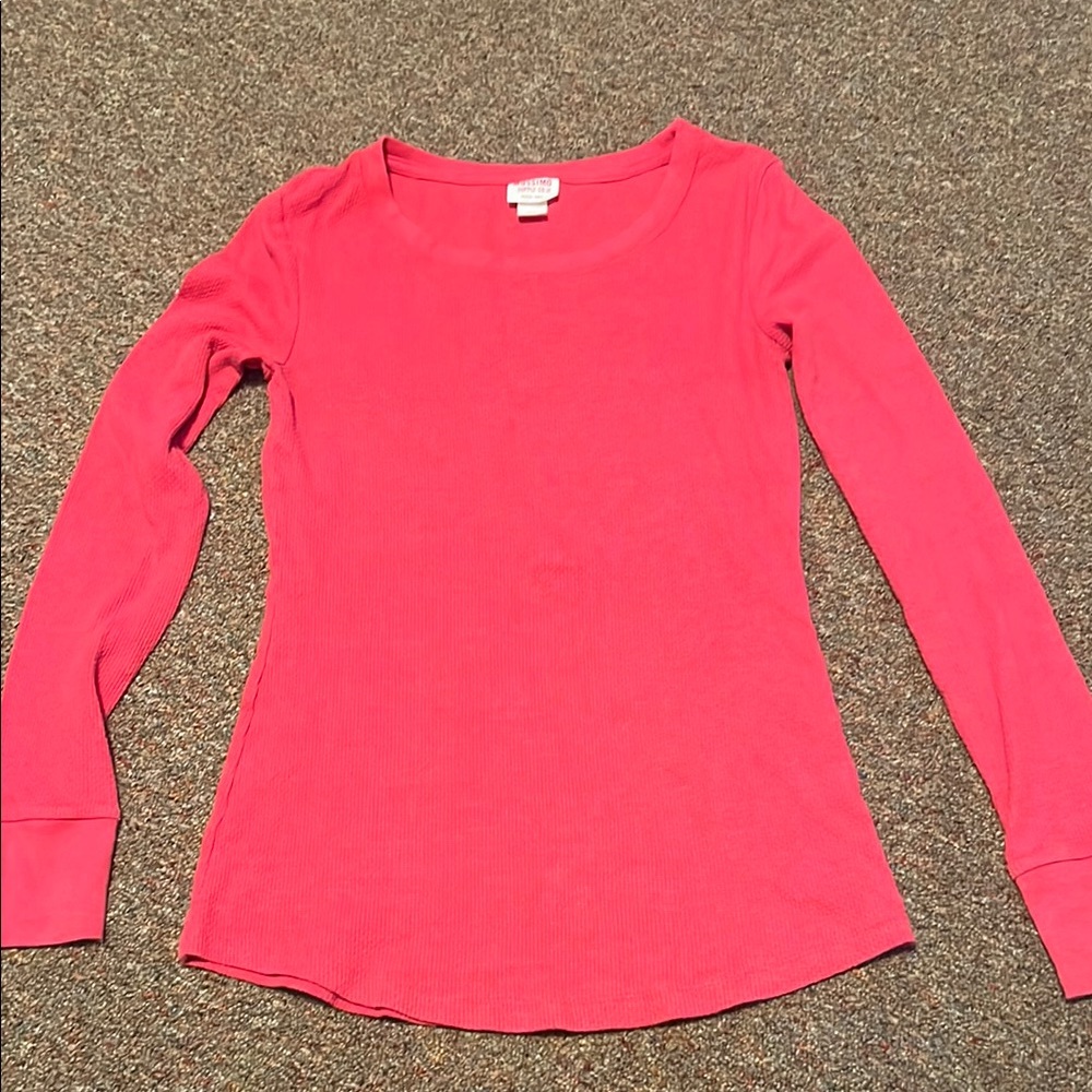 Mossimo Supply Co. Fitted Red Long Sleeve Tee Size Small